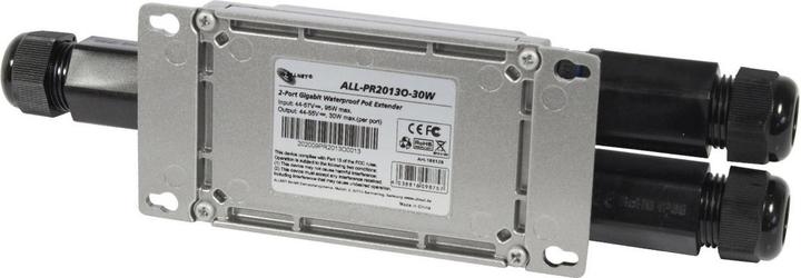 Actual product image Allnet poe 2x extender repeater outdoor switch ip67 ieee802.3bt in - 2xat out all-pr2013o-30w