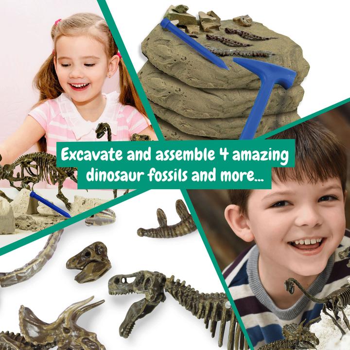 Produktbild Science4you Dino Ausgrabungsset 4 in 1 - Dino Spielzeug, 4 Dinosaurier Ausgraben - Fossilien Ausgrab