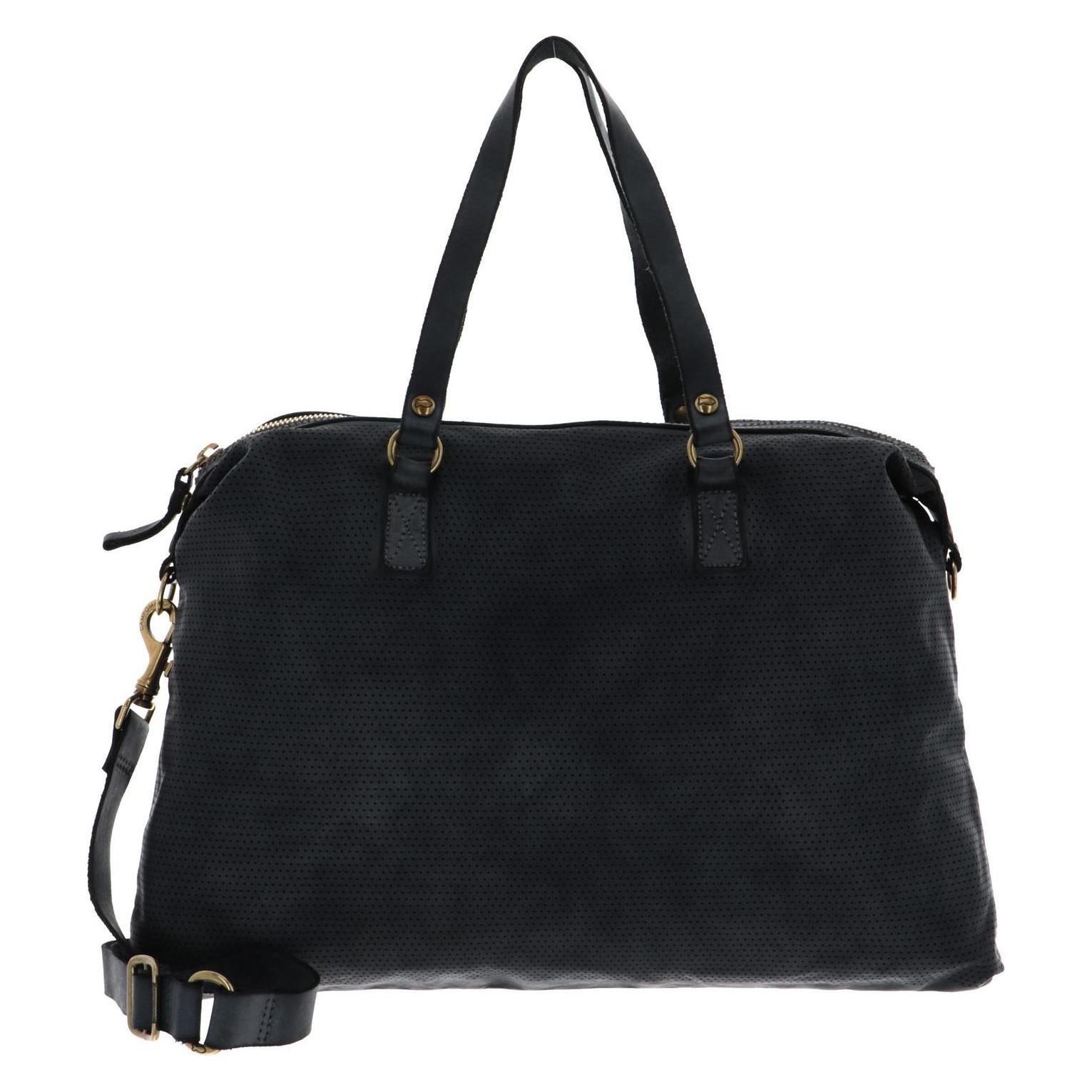 Campomaggi, Damen, Handtasche, Shopping Bag Flat, Blau