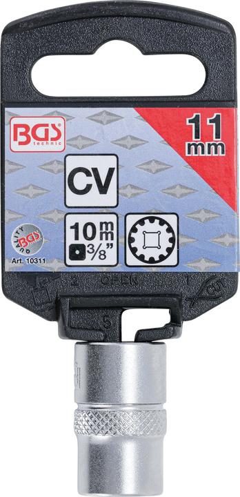 Produktbild BGS Steckschlüssel-Einsatz Gear Lock Antrieb Innenvierkant 10 mm (3/8") SW 11 mm (11 mm)