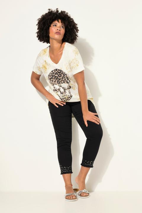 Produktbild Angel of Style T-Shirt, Leo-Totenkopf, V-Ausschnitt, Halbarm (52)