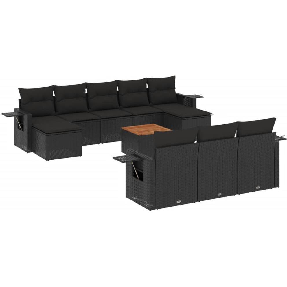 VidaXL, Gartenlounge, 10-tlg. Garten-Lounge-Set mit Kissen