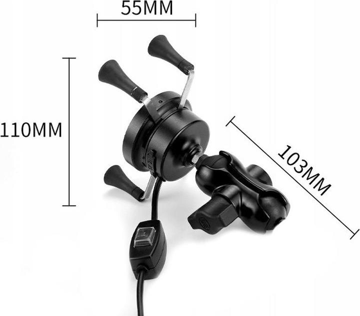 Productafbeelding FreedConn Motor Telefoonhouder Mc7w Met Inductieve Lader