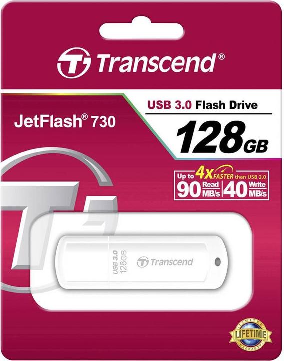 Image du produit Transcend JetFlash 730 (128 Go, USB-A, USB 3.0)