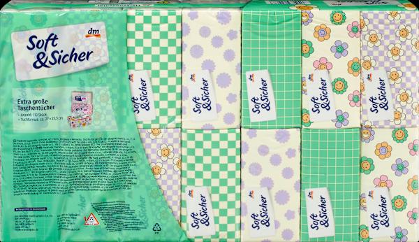 Actual product image dm Soft&Sicher Handkerchiefs Design 4-ply (42x10 pcs)