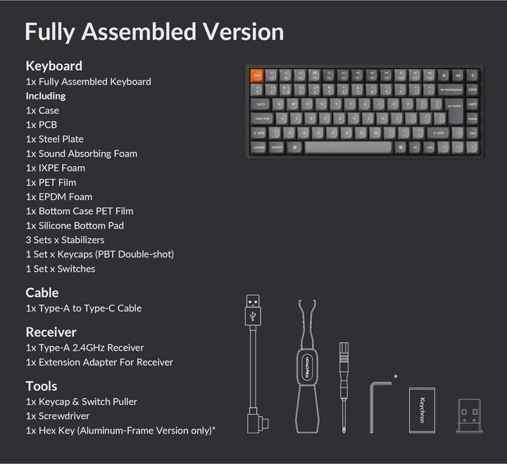 Actual product image Keychron K2 Max (CH, Cable, Wireless)