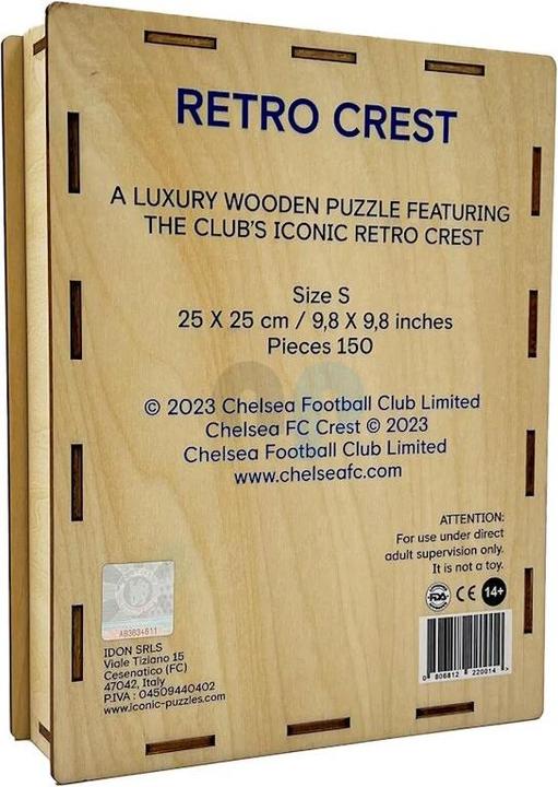 Actual product image Iconic Chelsea FC - Retro Logo - Wooden Puzzle Size S (150 pieces) (150 pieces)