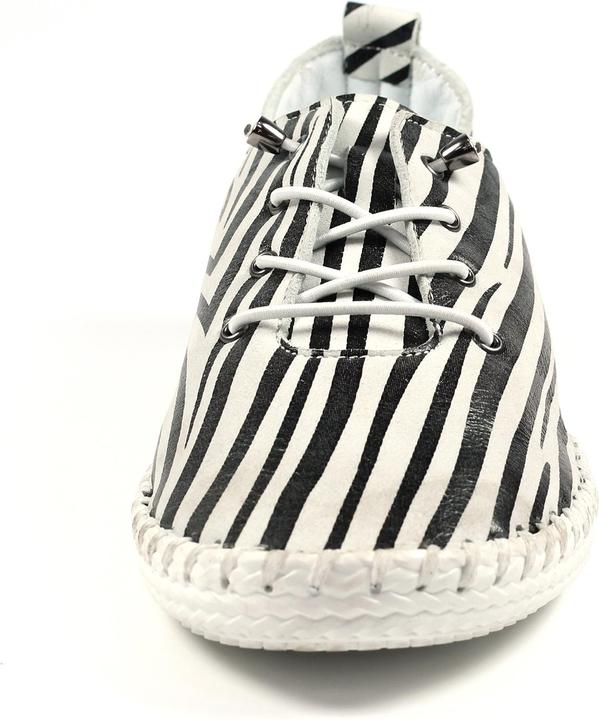 Produktbild Lunar Leinenschuhe St Ives Zebramuster Leder (41)