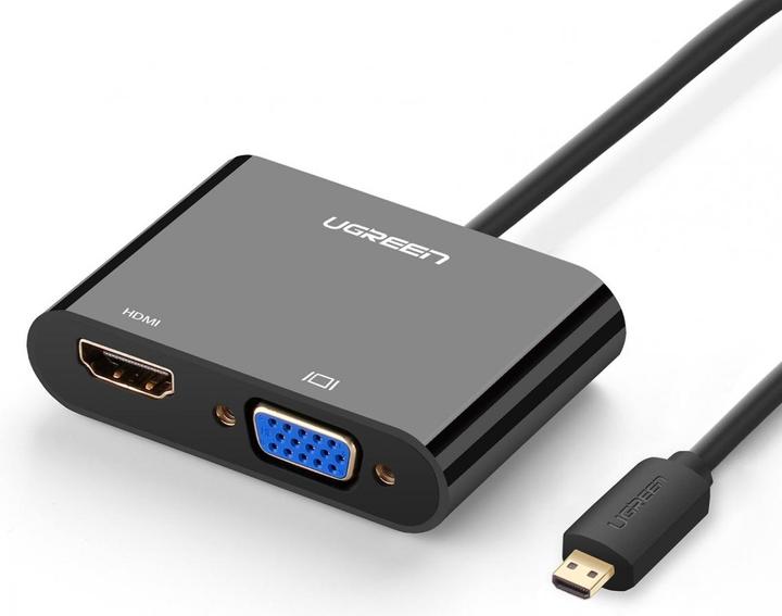 Produktbild Ugreen Micro HDMI auf HDMI / VGA Adapter mit Audio (Micro HDMI, 30 cm)