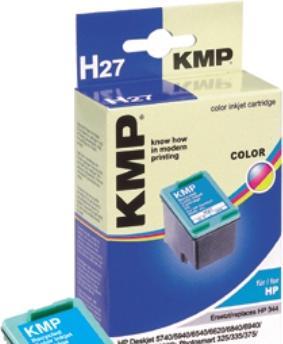 Produktbild KMP H27 Tintenpatrone color kompatibel mit HP C 9363 E (C, M, Y)