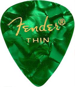 Fender Picks 351 thin/green moto (12) (12 x)