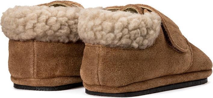Image du produit La Redoute Collections Chaussons chauds en cuir avec fermeture velcro (17)