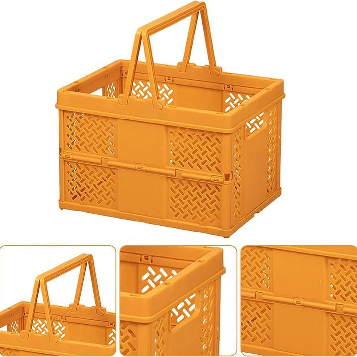 Actual product image JTI Foldable plastic storage basket - orange (18 cm)