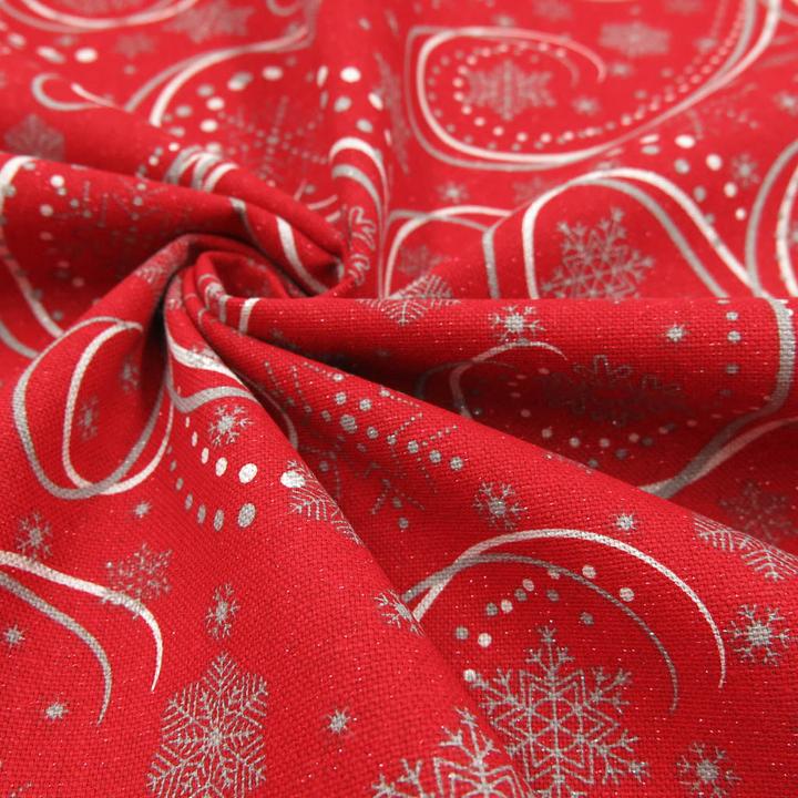 Actual product image Stoffrestposten Canvas - Snow stars - Minimum quantity: 1 metre