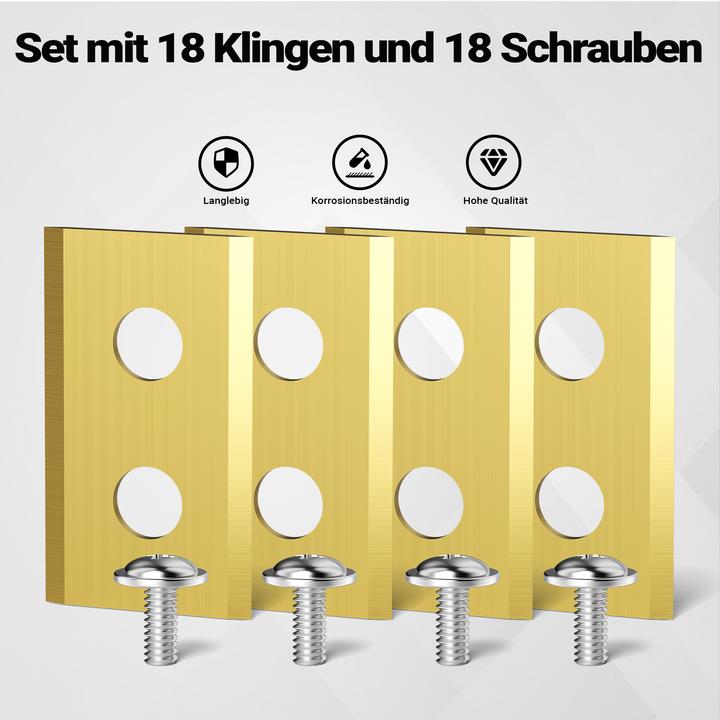 Produktbild Wiltec Rasenroboter Messer Set Titan 36x18mm 18 Stück Mähroboter Rasenmäher (Mähroboter, Rasenmäher Messer + Ersatzmesser Gartenmaschinen)