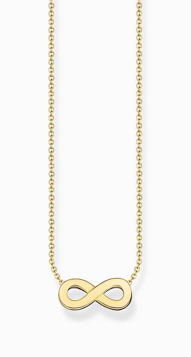Produktbild Thomas Sabo Kette mit Infinity-Anhänger vergoldet (925 Sterlingsilber mit 750 Gelbgold Vergoldung, 38 - 45 cm)