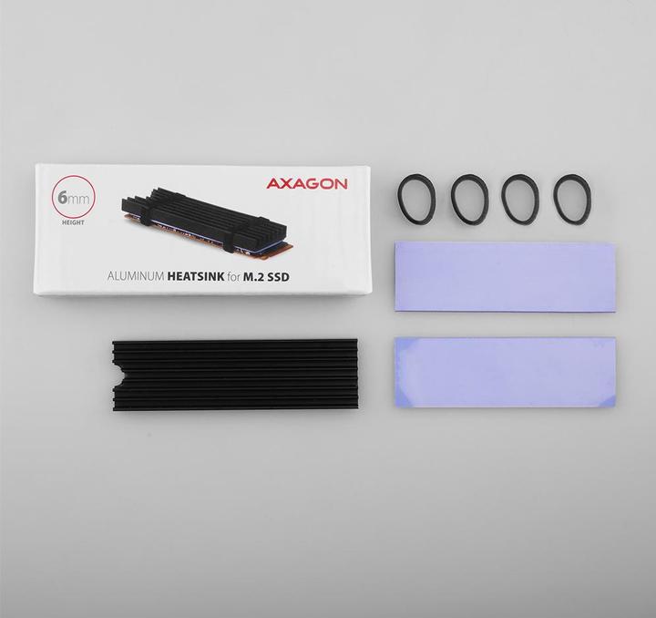 Immagine prodotto Axagon Dissipatore di calore passivo M.2 SSD CLR-M2L6 - 2280, altezza 6 mm, alluminio