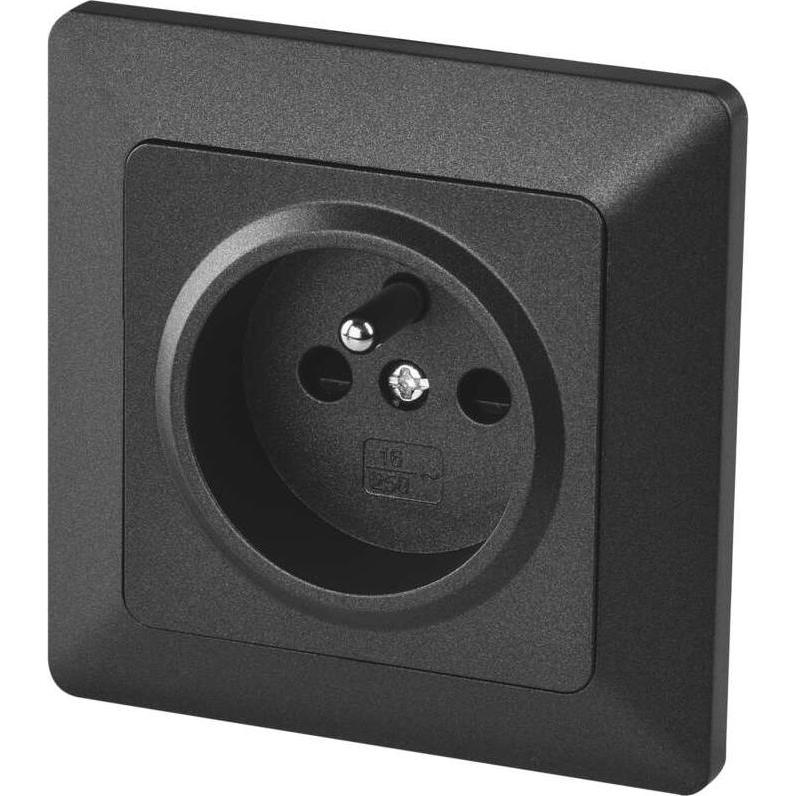 Emos, Presa di corrente, Gniazdo pojedyncze A6001.2 FRENCH IP20 antracyt