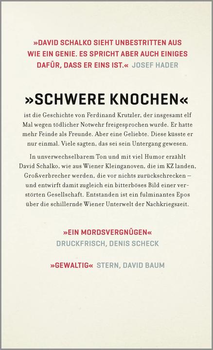 Produktbild Schwere Knochen (Deutsch, David Schalko, 2018)