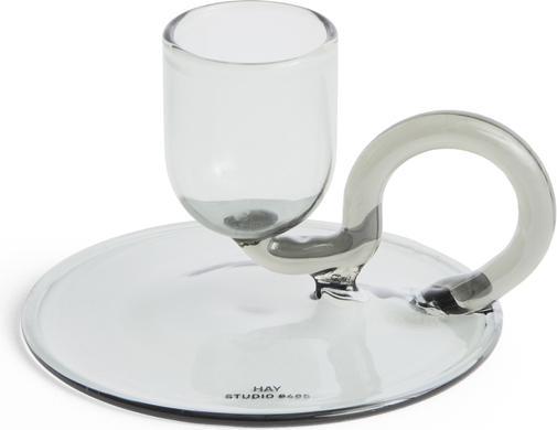 HAY Tiny Candleholder Curved - Grey