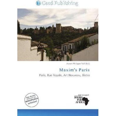 Maxim's Paris, Fachbücher