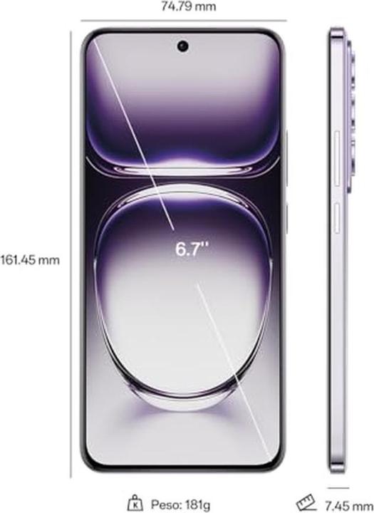 Actual product image OPPO Reno 12 Pro (512 GB, Nebula Black, 6.70", Dual SIM, 5G)
