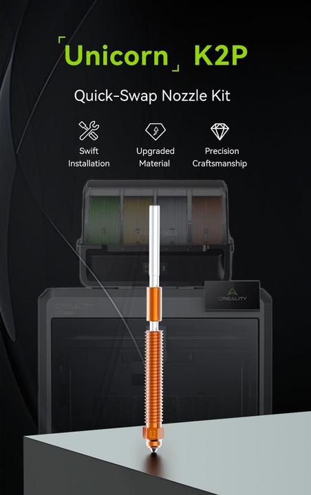 Image du produit Creality 0.2mm K2P Unicorn Düse Quick Swap Nozzle (Accessoire)