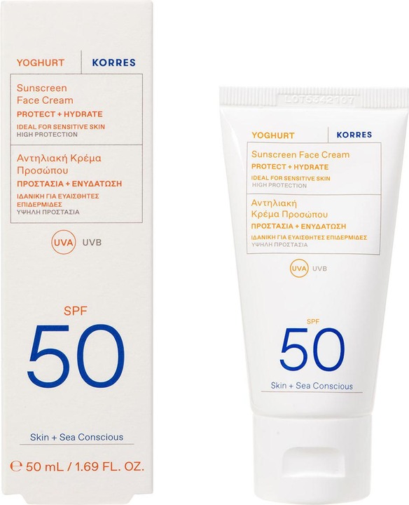 Immagine prodotto Korres Crema solare per il viso allo yogurt SPF 50 (Crema solare, SPF 50, 50 ml)