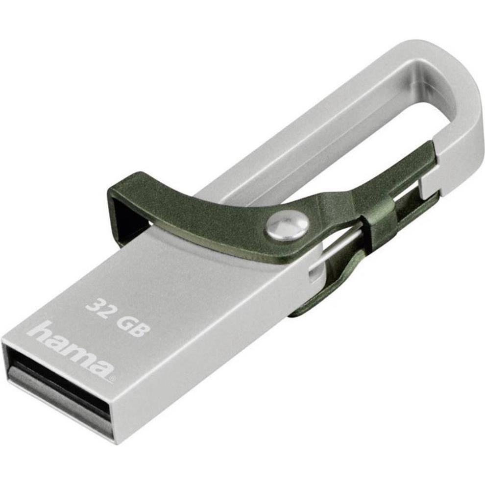 Hama Hook-Style (32 GB, USB 2.0, USB-A), USB Stick, Grün
