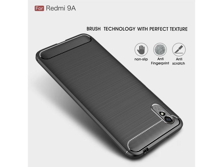 Actual product image Screenguard Xiaomi Redmi 9A Cover Carbon Brushed Soft TPU (Xiaomi Redmi 9A)