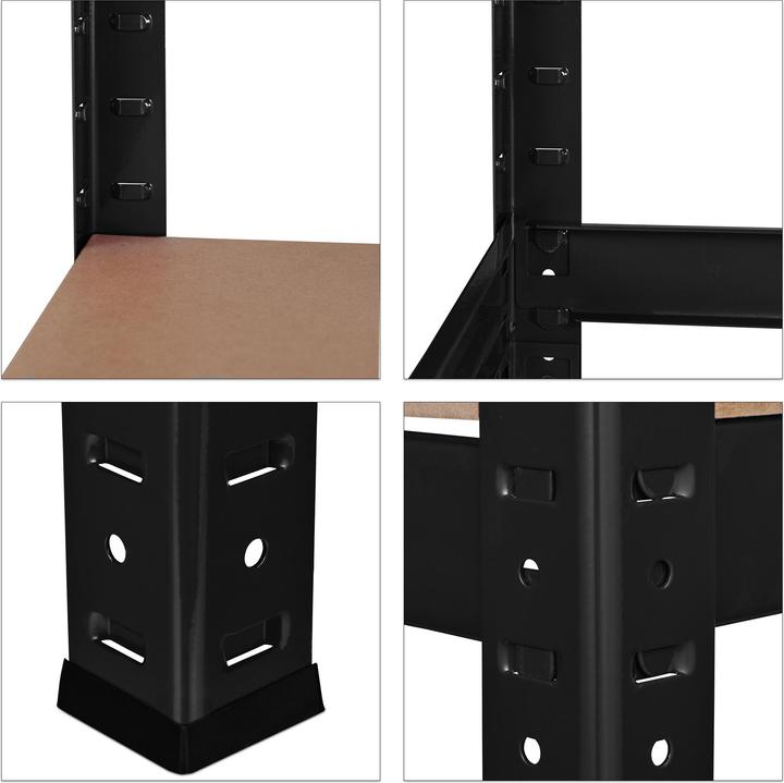 Actual product image Relaxdays Heavy-duty Black Shelving Unit 1325 kg