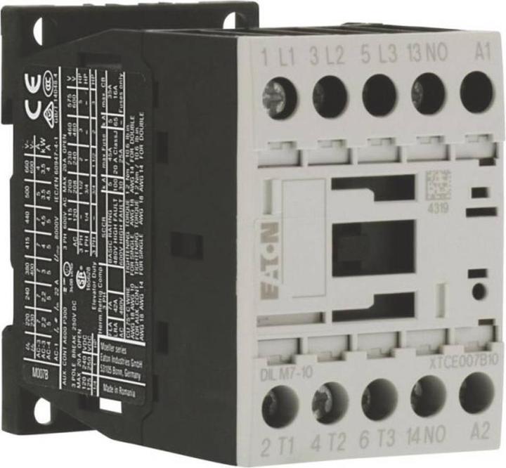 Produktbild Eaton DILM-Schütz,3kW,24VDC,3polig,3 Öffner