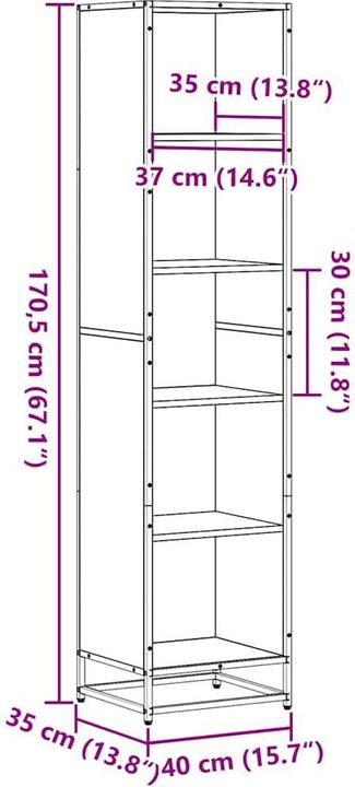 Image du produit vidaXL Bücherregal (40 x 35 x 170.50 cm)