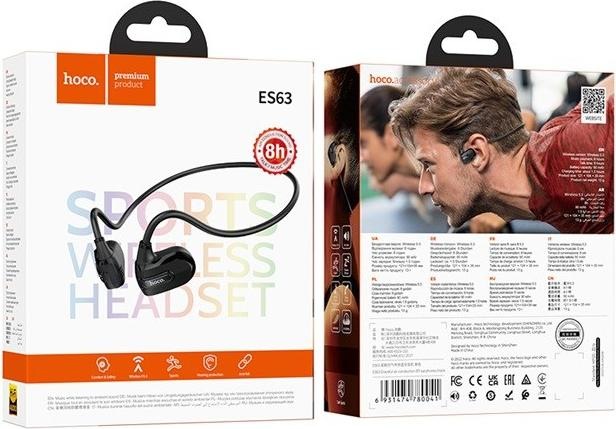 Actual product image Hoco ES63 Graceful Headset Kabellose Luftleitung Konnektivität/Musik Bluetooth Schwarz (8 h, Wireless)