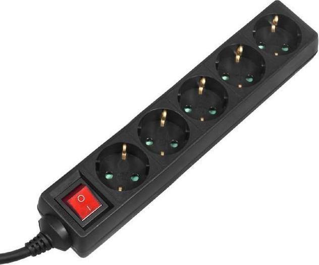 Actual product image Maclean Power strip 5 sockets 5 m black (MCE227) (5 x, CEE 7/3, 5 m)