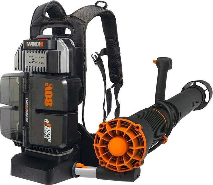 Actual product image Worx Battery backpack blower (Rechargeable battery operated, Leaf blower)