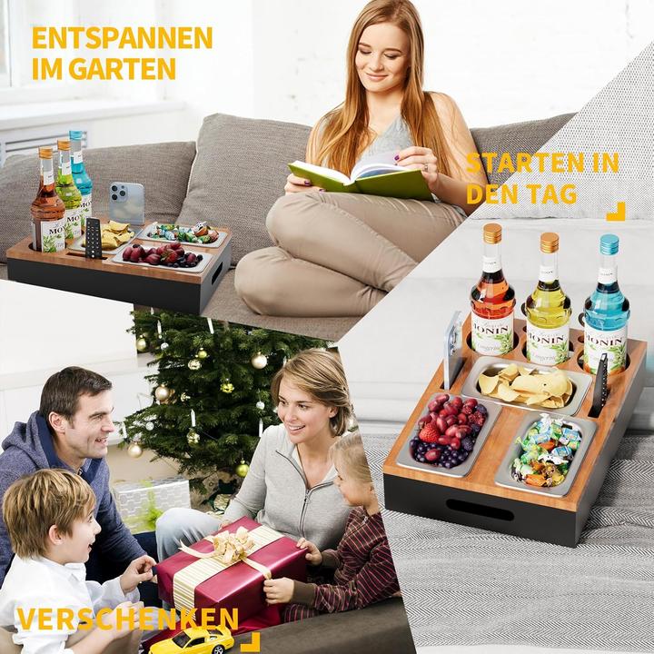 Produktbild Mihoho Sofa Organizer mit Snackschalen und Ablagen