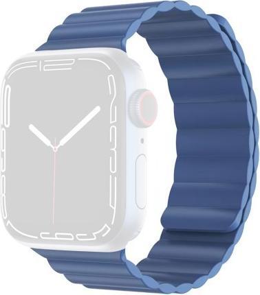 Produktbild Mutural Apple Watch 38/40/41mm - Silikonarmband mit Magnetschlaufe blau (41 mm, 38 mm, 40 mm, Silikon)
