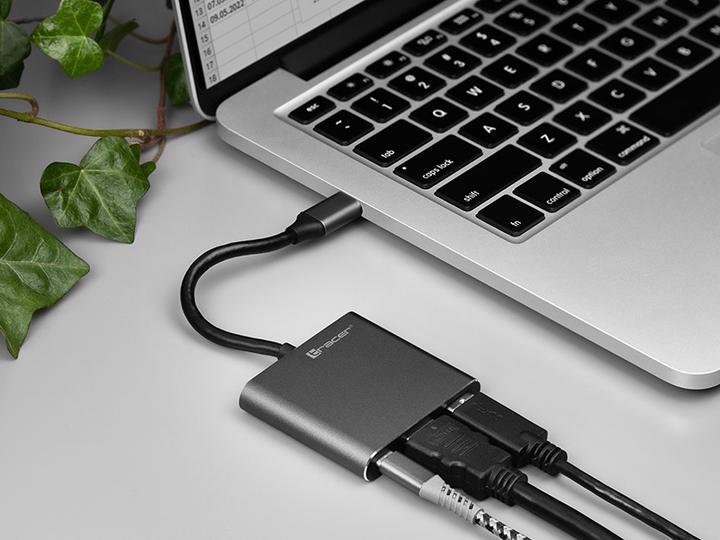Actual product image Tracer A-1 USB 3.2 Gen 1 (3.1 Gen 1) Type-C Aluminium (USB-C, 3 ports)