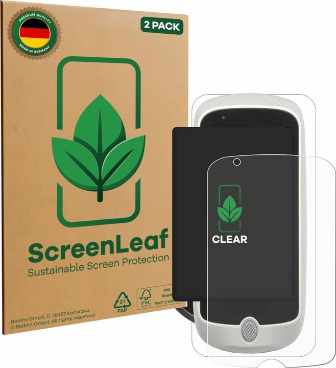 ScreenLeaf Pellicola protettiva, Proteggi Schermo Sostenibili, Clear, Antigraffio