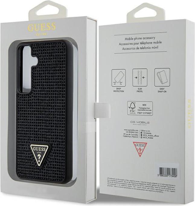 Produktbild Guess GUHCS24SHDGPPK S24 S921 czarny/black hardcase Rhinestone Triangle (Samsung Galaxy S24)
