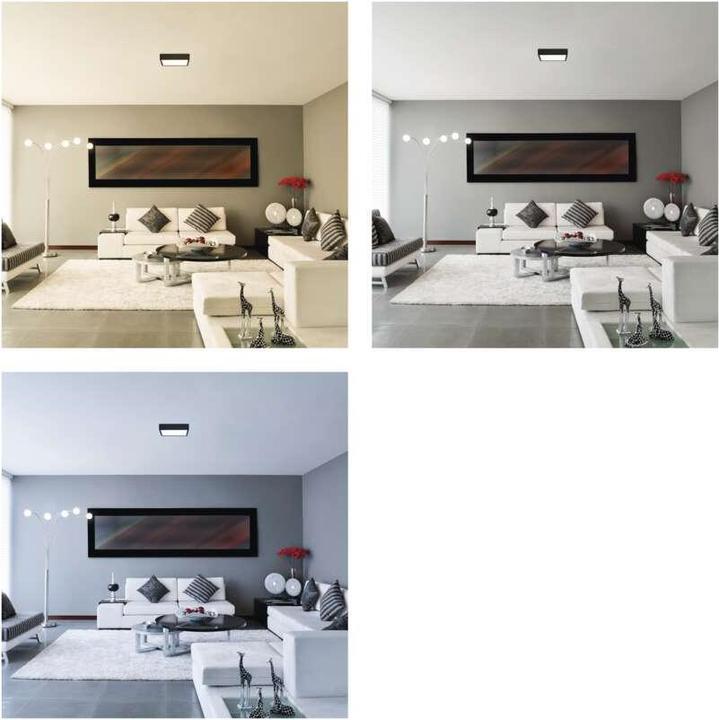 Actual product image Emos Surface-mounted LED light NEXXO, square, black, 21W, with Change CCT (1900 lm)