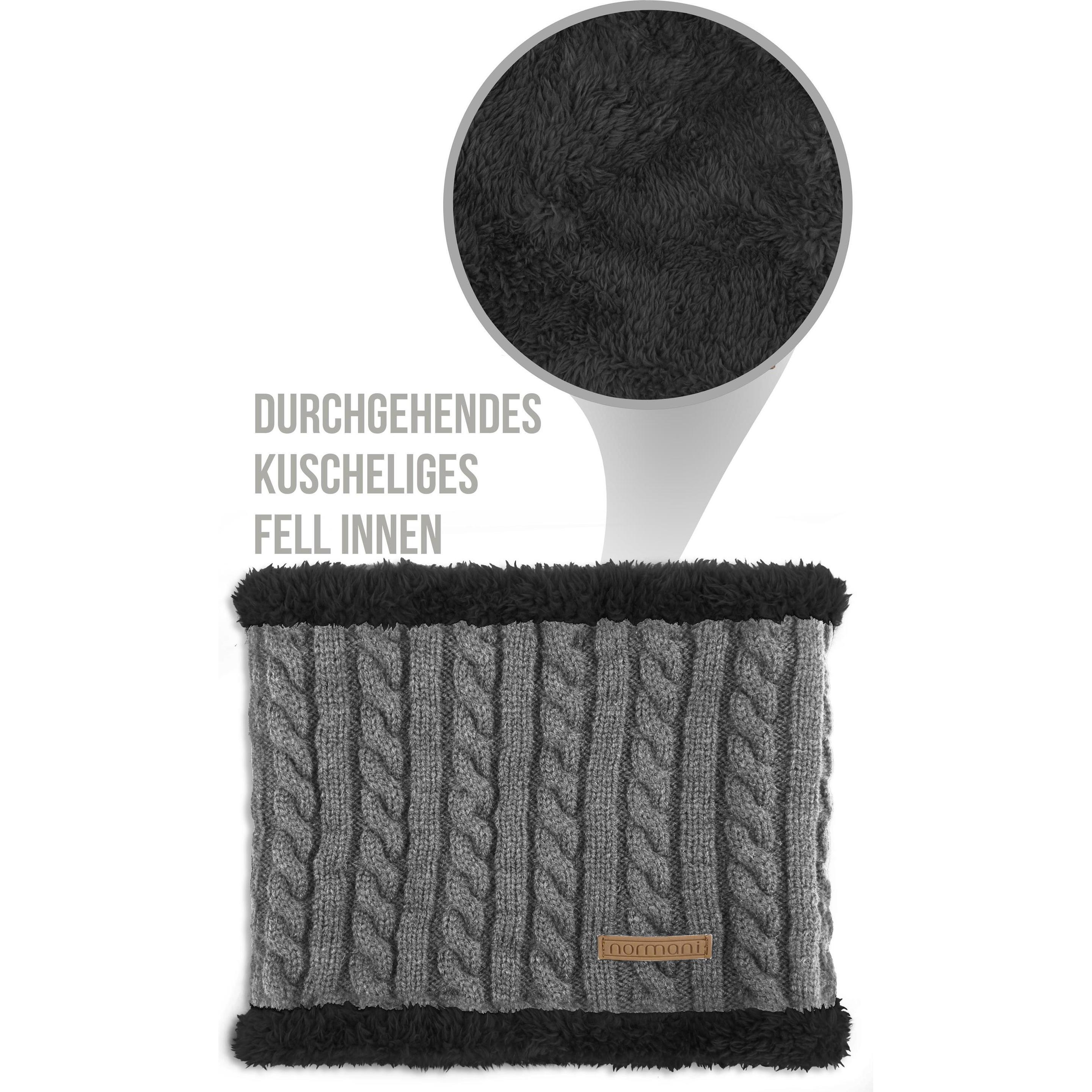 Normani, Unisex, Schal, Winter-Fellschal Kebili, Grau