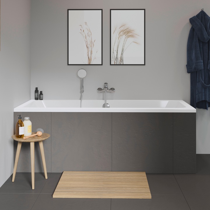 Actual product image Duravit Rectangular bath D-Code 80 x 180 cm white smooth 7001010000000 (150 l, 180 cm, 80 cm)