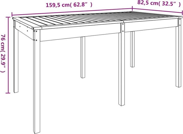 Produktbild vidaXL Gartentisch