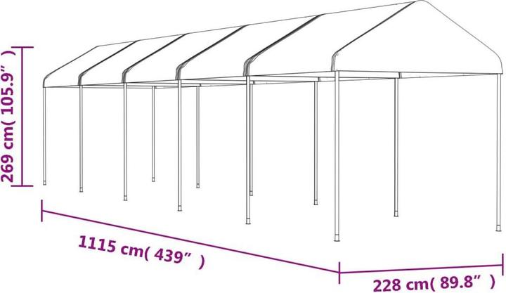 Produktbild vidaXL Pavillon (1115 cm, 228 cm)