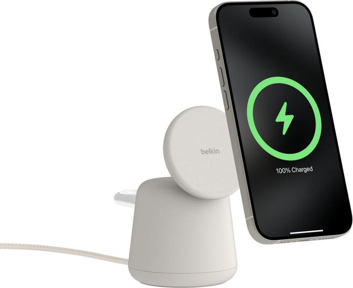 Image du produit Belkin Station de charge BoostCharge Pro 2-en-1 Qi2 (15 W)