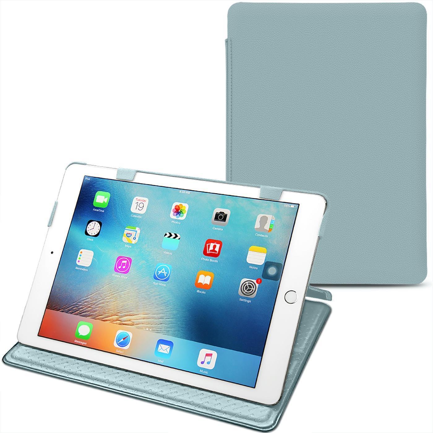 Noreve Lederschutzhülle horizontal (iPad Pro 9.7 2016 (1. Gen)), Tablet Hülle, Blau