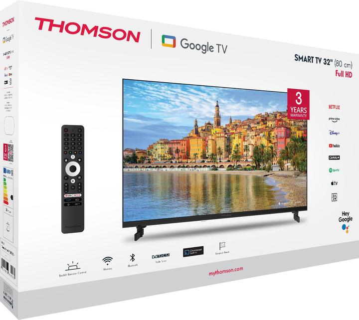 Produktbild Thomson TV 32 FHD FRAMELESS SMART T2/C2S2 GOOGLE TV 32FG2S14 (32", LED, Full HD)