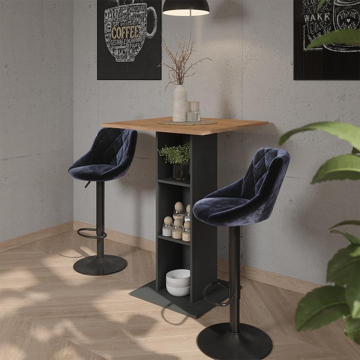 Produktbild Vicco Barhocker 2er Set Sena, Schwarz, 38.5 x 84 cm